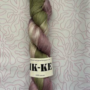 Handgeverfde garen katoen - Roze rozen