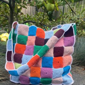 Haakpakket Granny square tas - multi color