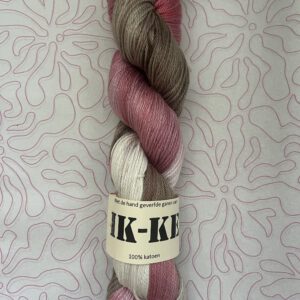 Handgeverfde garen katoen - Flamingo 200m/100gr