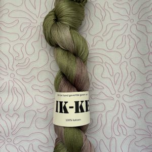 Handgeverfde garen katoen - Rietstengels 400m/100gr