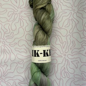 Handgeverfde garen katoen - Mistig bos 400m/100gr