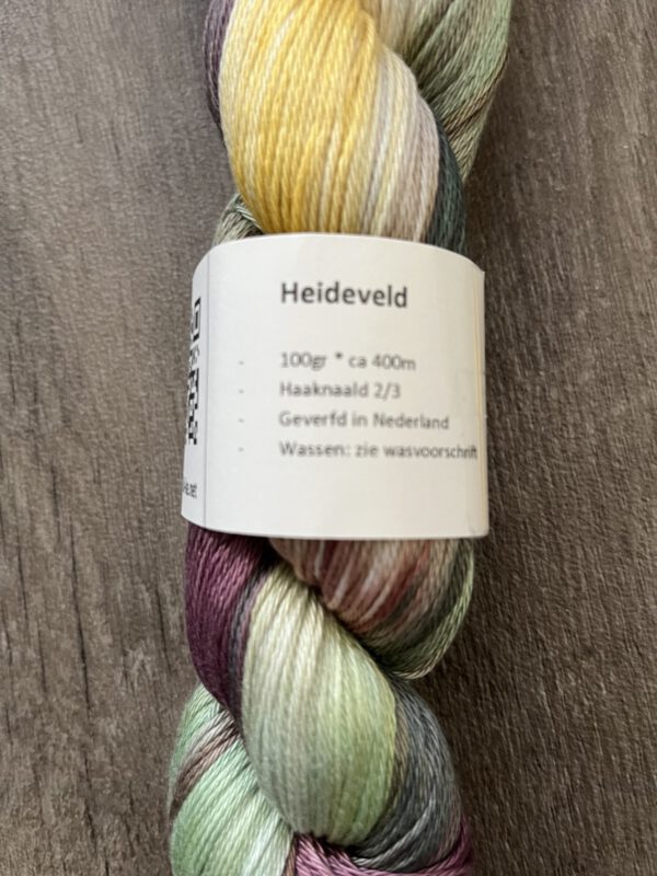 Handgeverfde garen katoen - Heideveld 400m/100gr - Afbeelding 4