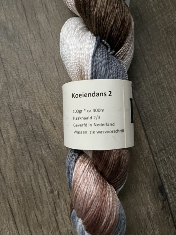 Handgeverfde garen katoen - Koeiendans 400m/100gr - Afbeelding 4