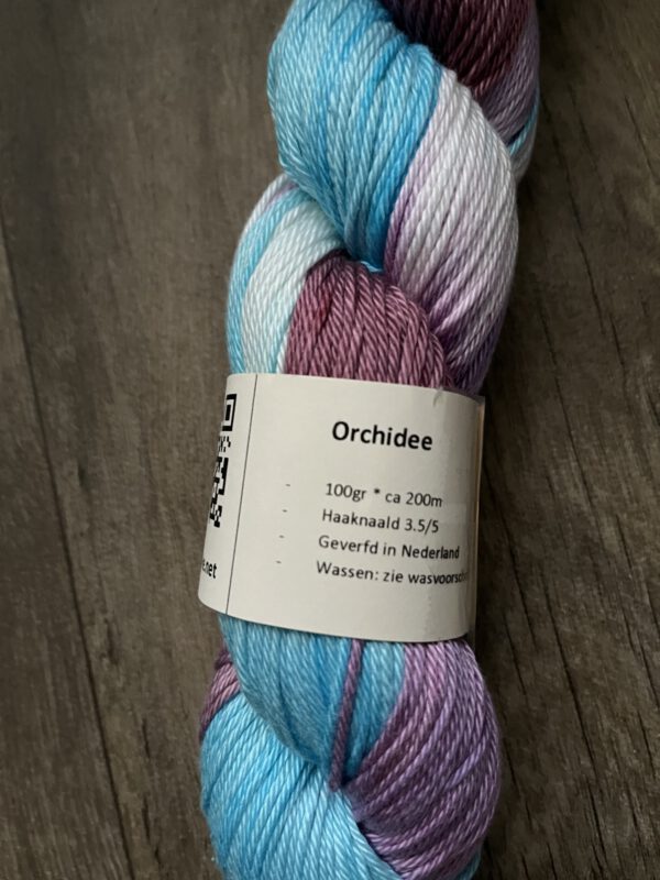 Handgeverfde garen katoen - Orchidee 200m/100gr - Afbeelding 4