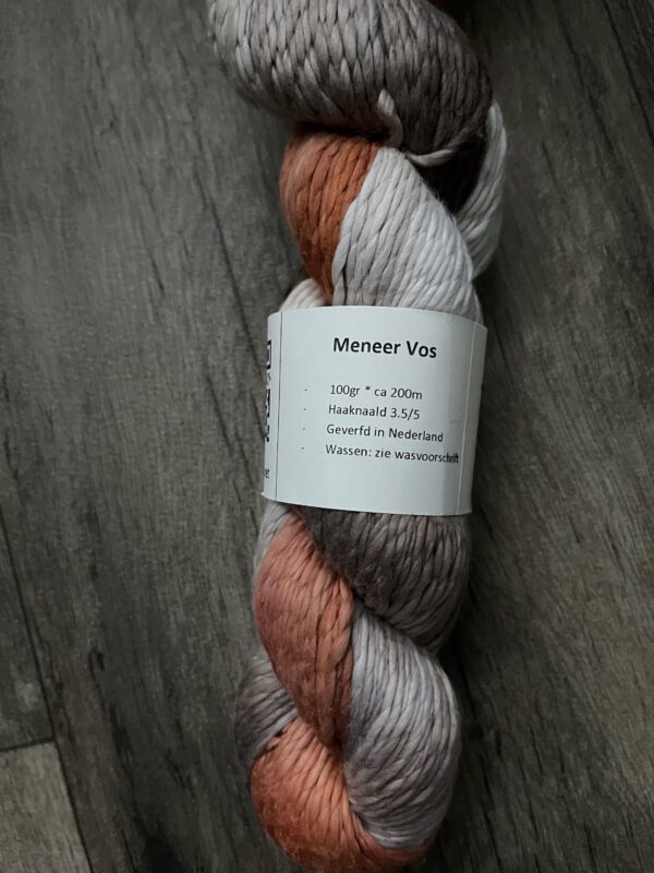 Handgeverfde garen katoen - DK 1ply - Meneer vos - Afbeelding 4