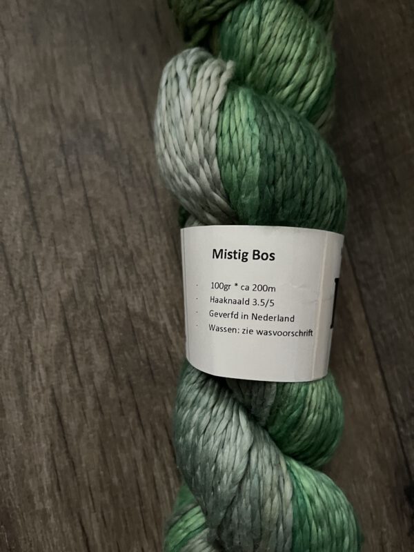 Handgeverfde garen katoen - DK 1ply - Mistig bos - Afbeelding 4