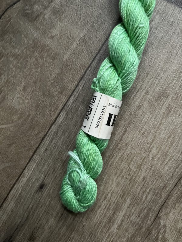 Handgeverfde garen katoen - Groen 80m/20gr - Afbeelding 4