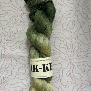 Handgeverfde garen katoen - Lelieblad 400m/100gr