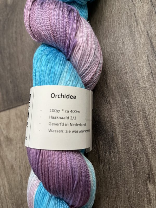 Handgeverfde garen katoen - Orchidee 400m/100gr - Afbeelding 4