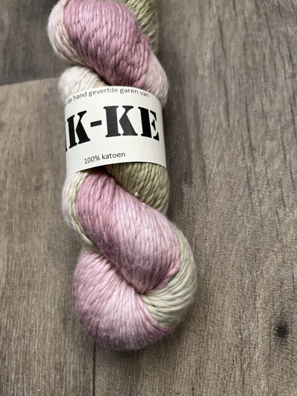 Handgeverfde garen katoen - DK 1ply - Roze rozen - Afbeelding 3