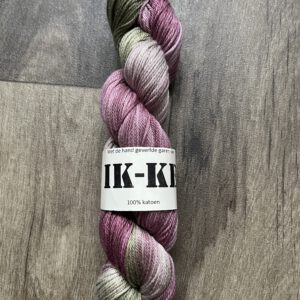 Handgeverfde garen katoen - Roze rozen 200m/100gr