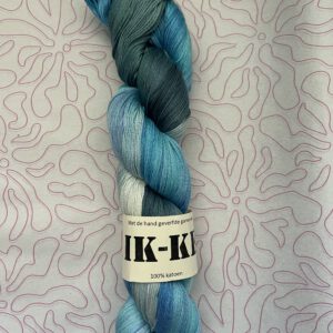 Handgeverfde garen katoen - Diep in de Zee 400m/100gr