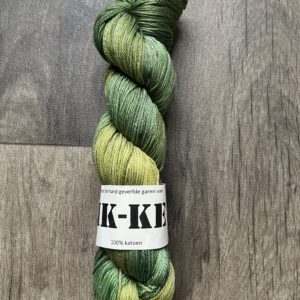 Handgeverfde garen katoen - Lelieblad 200m/100gr