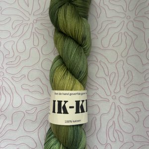 Handgeverfde garen katoen - Lelieblad 200m/100gr