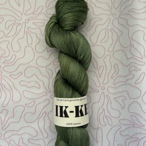 Handgeverfde garen katoen - Donkergroen 400m/100gr