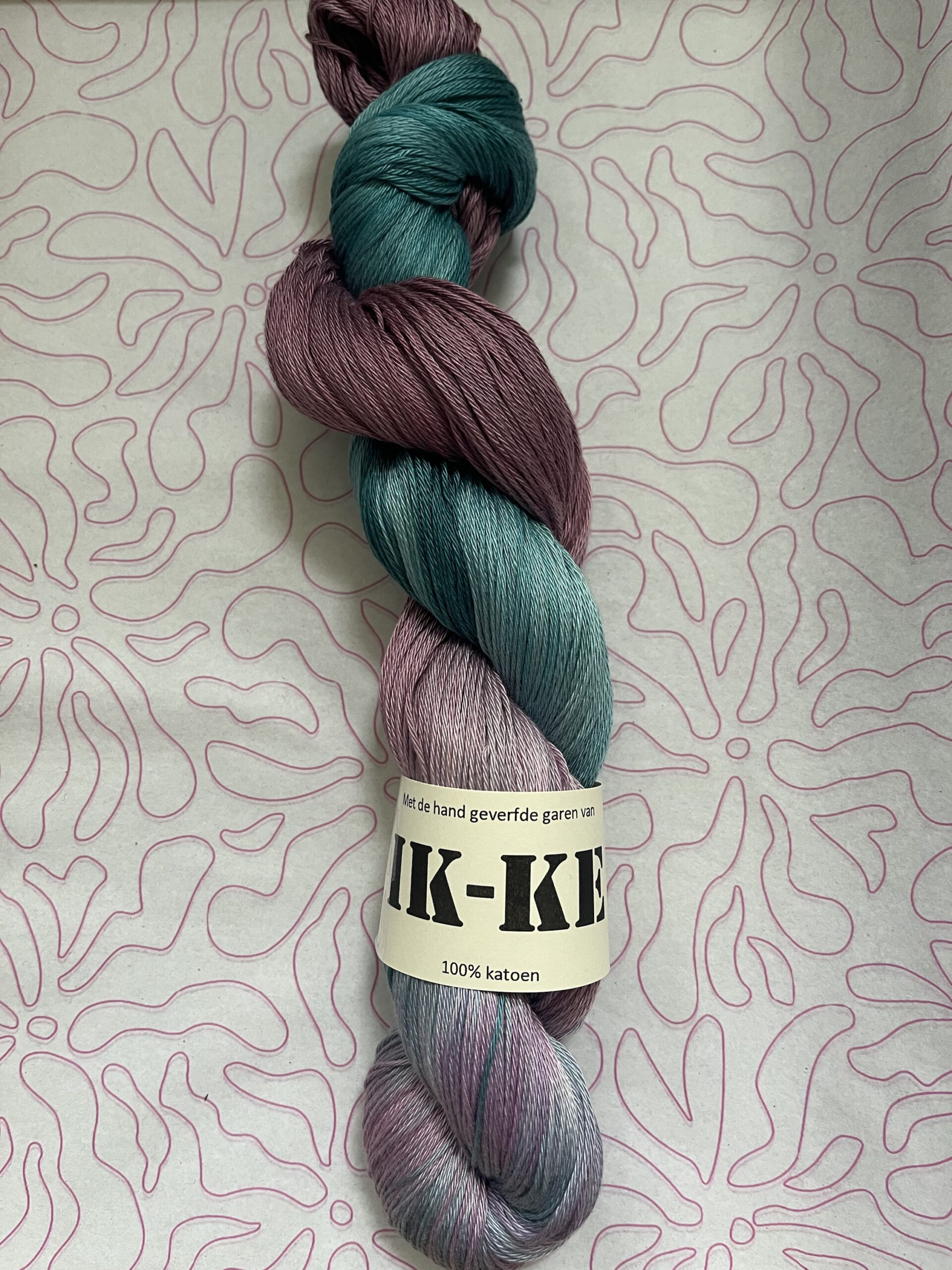 Handgeverfde garen katoen - Betovering 400m/100gr