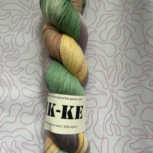 Handgeverfde garen wol - Tulpen 425m/100gr