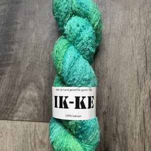 Handgeverfde garen katoen bouclé - Oase 500m/100gr