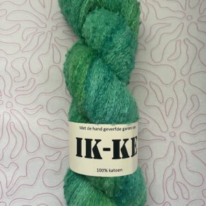 Handgeverfde garen katoen bouclé - Oase 500m/100gr