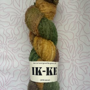 Handgeverfde garen katoen bouclé - Tulpen 500m/100gr