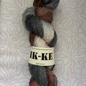 Handgeverfde garen katoen bouclé - Koeiendans 500m/100gr