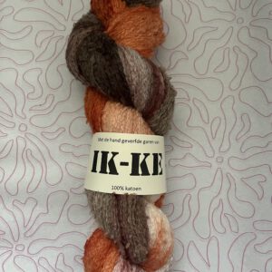 Handgeverfde garen katoen bouclé - Meneer Vos 500m/100gr