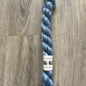 Handgeverfde garen katoen - Blauwe zee 80m/20gr