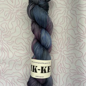 Handgeverfde garen katoen - Nachtvlinder 400m/100gr