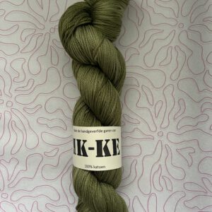 Handgeverfde garen katoen - DK - Olijfgroen 200m/100gr