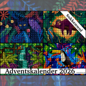 Handgeverfde garen wol - Adventskalender 2026 24x20gr (pre-order)