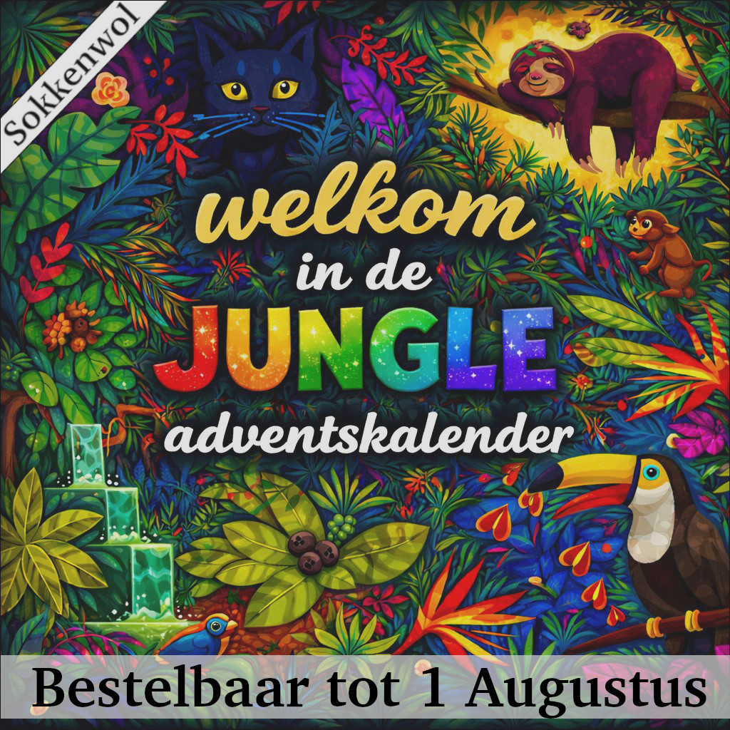 Handgeverfde garen wol - Zondag Adventskalender 2026 5x100gr (pre-order)