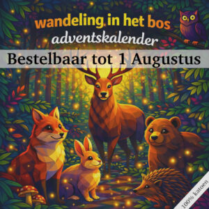 Handgeverfde garen katoen - Adventskalender 2026 - Wandeling in het bos 24x20gr (pre-order)